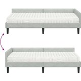  Kotni okvir postelje z matrico Drugo 2 pcs Svetlo siva Žamet, (5000123311) | Shoptok.si