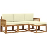  Set vanjskih sofa 4 pcs Prirodna i krem Poliester | shoptok.hr