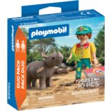 Playmobil 72025 - DuoPack čuvaj živali z nosorogom - 1 k. | Shoptok.si