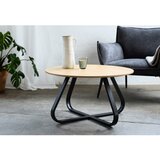Unique Furniture Okrogla mizica z mizno ploščo v hrastovem dekorju ø 80 cm Cesura – | Shoptok.si
