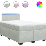 Box spring krevet s madracem svjetlosivi 120x200 cm baršunasti | shoptok.hr
