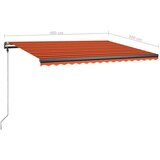  Tenda na ručno uvlačenje LED 400 x 300 cm narančasto-smeđa | shoptok.hr