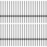  Stup za ogradu 44 pcs Siva 100 cm Čelik | shoptok.hr