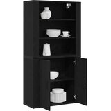  Highboard Crni hrast 80 x 33 x 150 cm Konstruirano drvo | shoptok.hr
