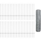  Ograjni stebri 11 kos U-kanal 80 cm Cinkano jeklo, Šestkotna ograja 0.8x100 m Cinkano jeklo | Shoptok.si