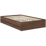  Krevetna konstrukcija Smeđi hrast 120 x 190 cm Inženjersko Drvo | shoptok.hr