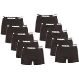 Nedeto 10PACK Men's Boxer Shorts Rebel Black