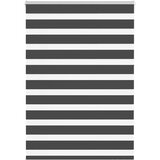 vidaXL Zavjesa zebra crna 115x100 cm širina tkanine 110,9 cm poliester Cijene
