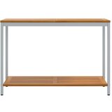 vidaXL Vanjski stolovi Prirodna i siva Čvrsto drvo akacije i metal | shoptok.hr