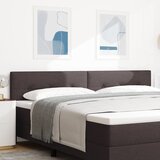 vidaXL Glava postelje s gumbi, temno rjava, 200 cm, blago, (22049430) | Shoptok.si