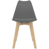  Jedilni stoli 4 kosi siva plastika, (20699774) | Shoptok.si