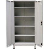 Furnova Pisarniška omara z 2 vrati jeklo 90x40x180 cm siva, (21919631) | Shoptok.si