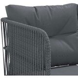  Set vrtnih sofa s jastucima crni od čelika i tekstilena | shoptok.hr