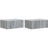  Noćni ormarić za montažu na zid s ladicama 2 pcs Siva sonoma | shoptok.hr
