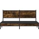 Metalni okvir kreveta bez madraca dimljeni hrast 180x200 cm | Shoptok.si