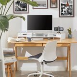 SoBuy organizator za pisalno mizo s stojalom za monitor v beli barvi v skandinavskem slogu, (20815120) | Shoptok.si
