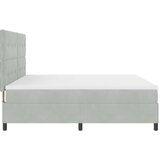  s opruga kutije Svijetlo siva 200 x 200 cm Baršun | shoptok.hr