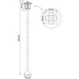  Set uličnih lampi with LED Bulb 2 kom. Crna 16 x 16 x 156 cm | Eponuda.com