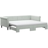  Dnevni krevet na razvlačenje svjetlosivi 90 x 200 cm baršunasti | shoptok.hr