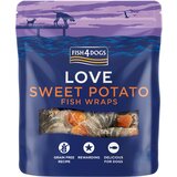 Fish4Dogs Priboljški Love Sweet Potato Fish Wraps batat,riblja koža 100 g Cene