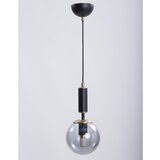 Squid Lighting Crna/siva viseća svjetiljka sa staklenim sjenilom ø 15 cm Hector – Cijene