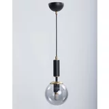 Squid Lighting Crna/siva viseća svjetiljka sa staklenim sjenilom ø 15 cm Hector –
