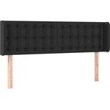  Uzglavlje s ušima crno 147x16x78/88 cm od umjetne kože | shoptok.hr