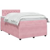  Boxspring krevet s madracem Ružičasta 120 x 190 cm Baršun | shoptok.hr
