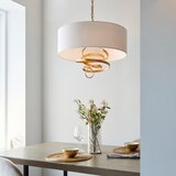  Endon 95268 - Luster na lancu 3xE14/6W/230V Ø 60 cm bela/mesing | Eponuda.com