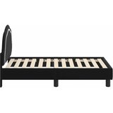  Okvir kreveta za malu djecu s naslonom Crna 70 x 140 cm Baršun | Eponuda.com