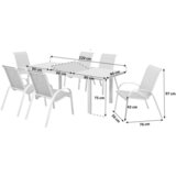 Gardenson Vrtna Garnitura Amalfi, 7-Delno, Rjavosiva | Shoptok.si