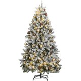 vidaXL Umjetno božićno drvce 300 LED sa šarkama i kuglicama 180 cm | shoptok.hr