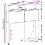  Skladišno uzglavlje Sivi hrast sonoma 75 cm Konstruirano drvo | shoptok.hr