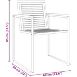 vidaXL 7-Dijelni vrtni set za jelo od masivne tikovine | shoptok.hr