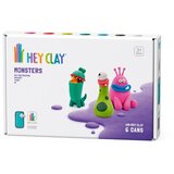 Hey Clay Glinaž Monsters - 6 cans - Terry, Pi, Cyclops - 26045