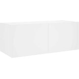  Zidni TV ormarić s LED svjetlima bijeli 80x35x31 cm | shoptok.hr