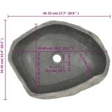  Umivaonik od riječnog kamena ovalni (45 - 53) x (34 - 41) cm | Shoptok.si