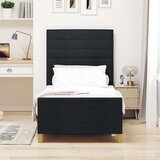  Crni Tkani Krevet S Okvirom 90x190 cm | shoptok.hr