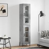 The Living Store Visoka omara betonsko siva 34,5x34x180 cm inženirski les - Visoka Omarica, (21836089) | Shoptok.si