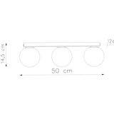  Stropna svetilka YOLI 3 črna, (21347779) | Shoptok.si