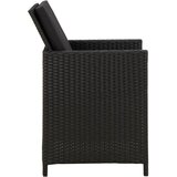  3-dijelni vrtni blagovaonski set s jastucima crni | shoptok.hr