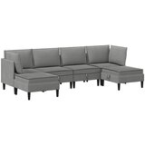  Komplet pohištva za dnevno sobo 6 pcs Temno siva Blago, (5000283142) Cene