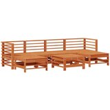  Set lounge namještaja za vrt 7 pcs Vosak Smeđa Masivna borovina - Vosak smeđa bor | shoptok.hr