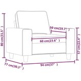  Fotelj taupe 60 cm blago, (20978892) | Shoptok.si