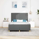  Krevetna konstrukcija Tamno siva 160 x 200 cm tkanina | shoptok.hr