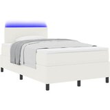  LED Box Spring Krevet s uzglavljem Krema i bijela 120 x 190 cm | Eponuda.com