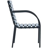  Vrtne stolice 2 kom sive od masivne jelovine i čelika | shoptok.hr