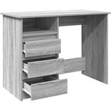 vidaXL Pisalna miza siva sonoma 102x50x75 cm inženirski les | Shoptok.si