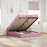 vidaXL otomanski krevet s madracem ružičasti 140x190 cm baršunasti | shoptok.hr