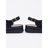 GOODIN Black flat sandals with buckle | shoptok.hr